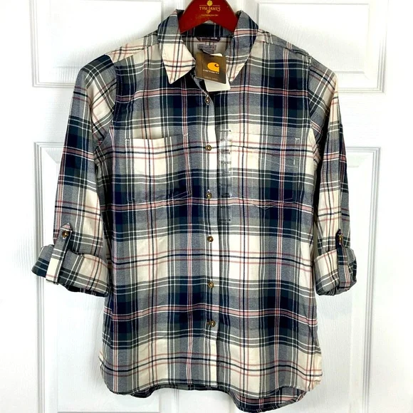 Carhartt Long Sleeve Button Up Shirt RN 14806 New with tag Womens Med 8/10 - Picture 1 of 7